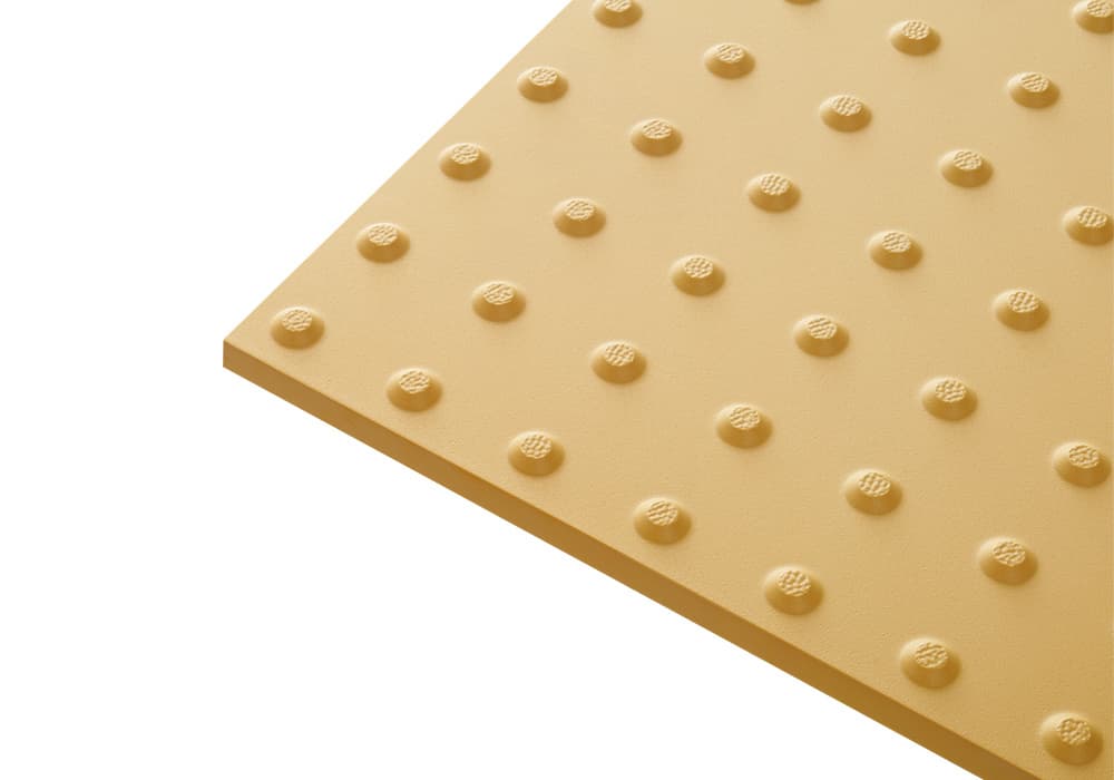 タイルの名古屋モザイク工業株式会社／20mm厚タイル「警告誘導タイル」