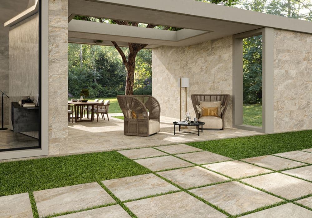 タイルの名古屋モザイク工業株式会社／20mm厚タイル「ストーンデュモンド」