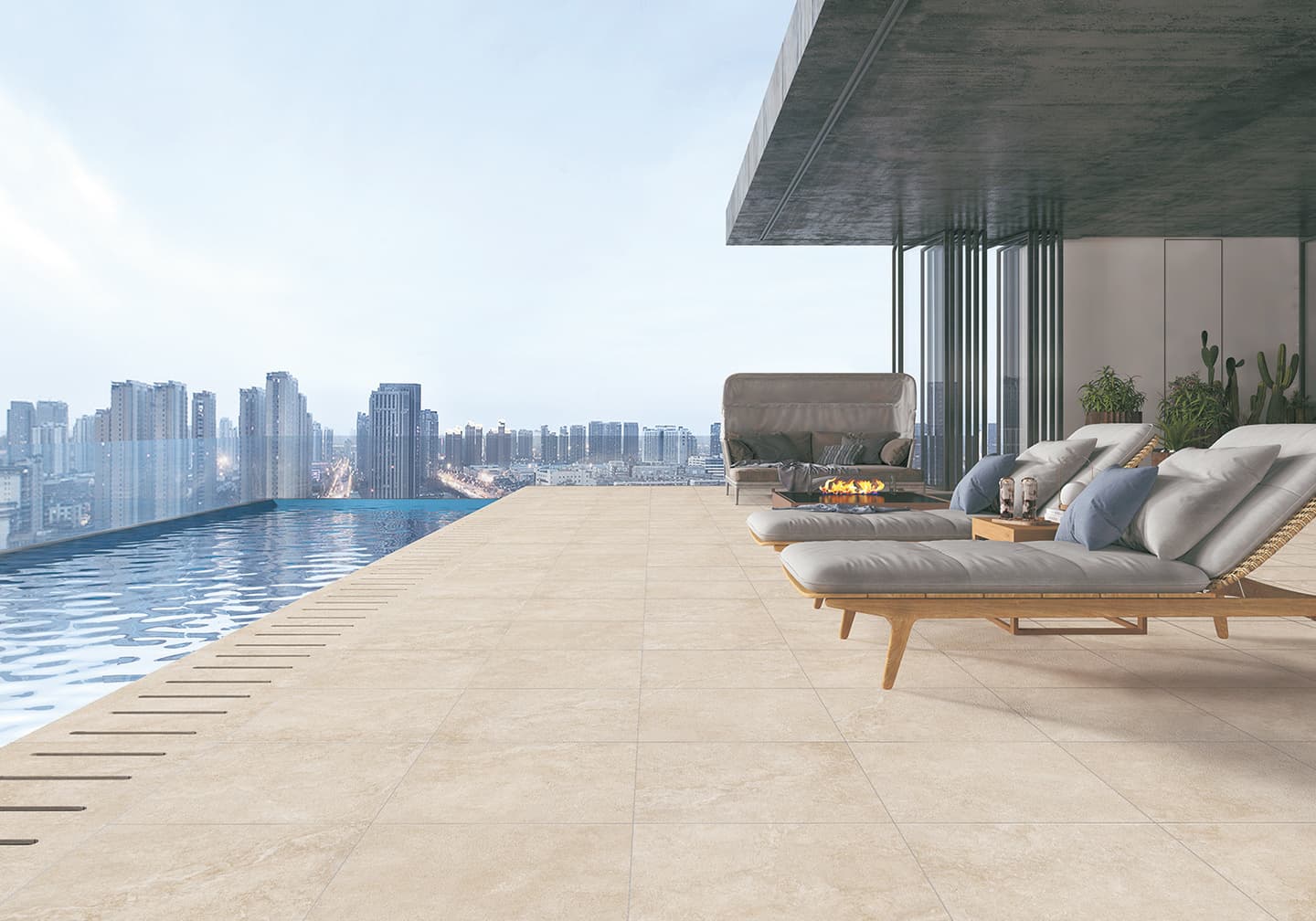 タイルの名古屋モザイク工業株式会社／20mm厚タイル「ストーンデュモンド」